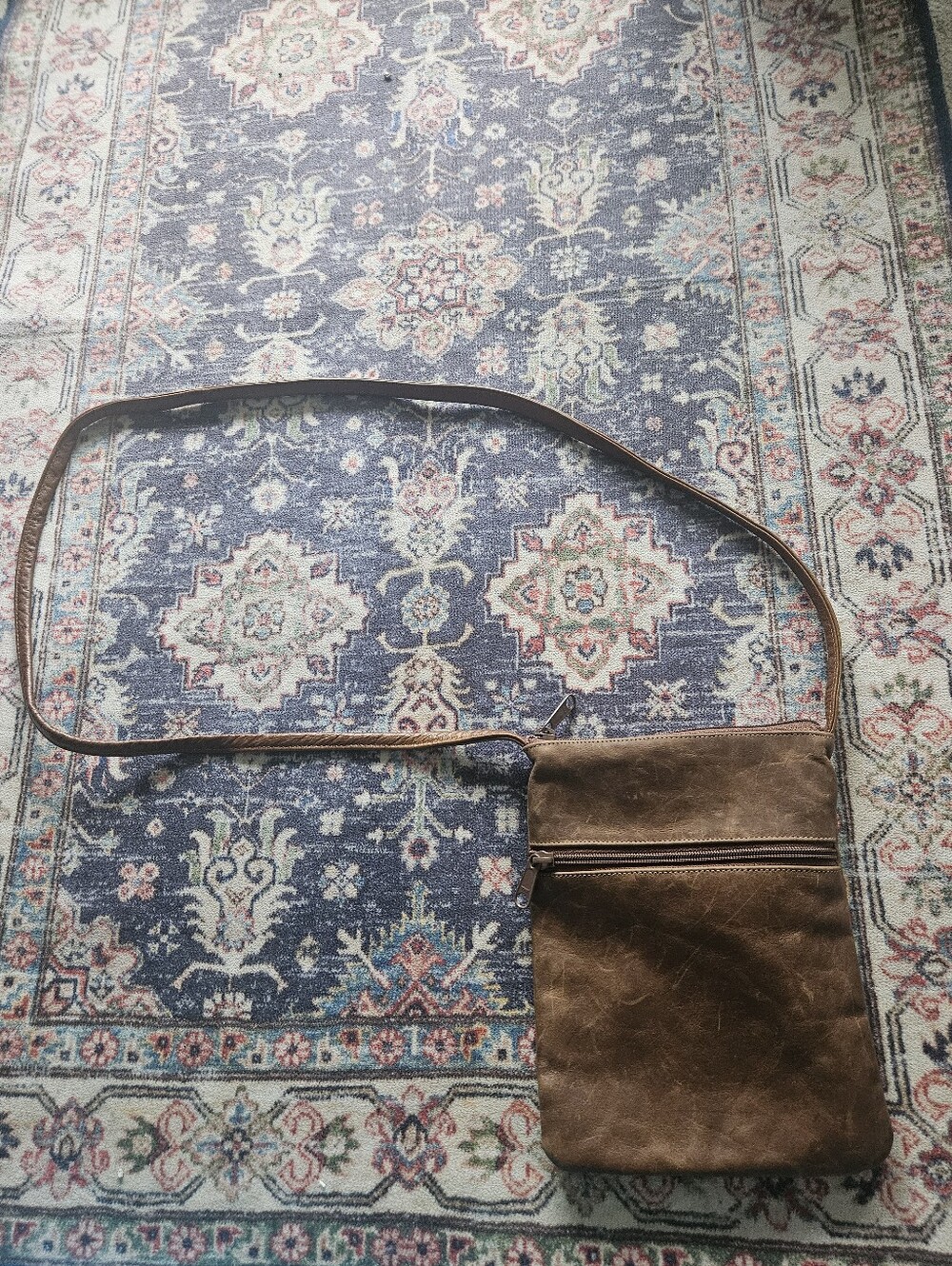 Classic Brown Leather Crossbody Bag for Women